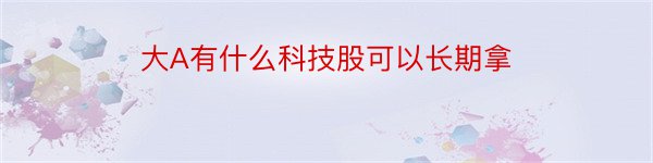 大A有什么科技股可以长期拿