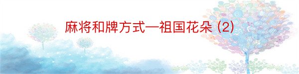 麻将和牌方式—祖国花朵 (2)